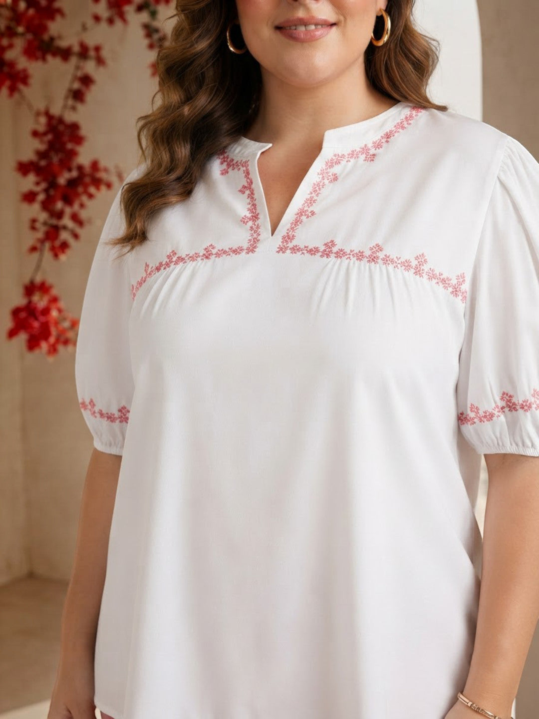 Plus Size White Top