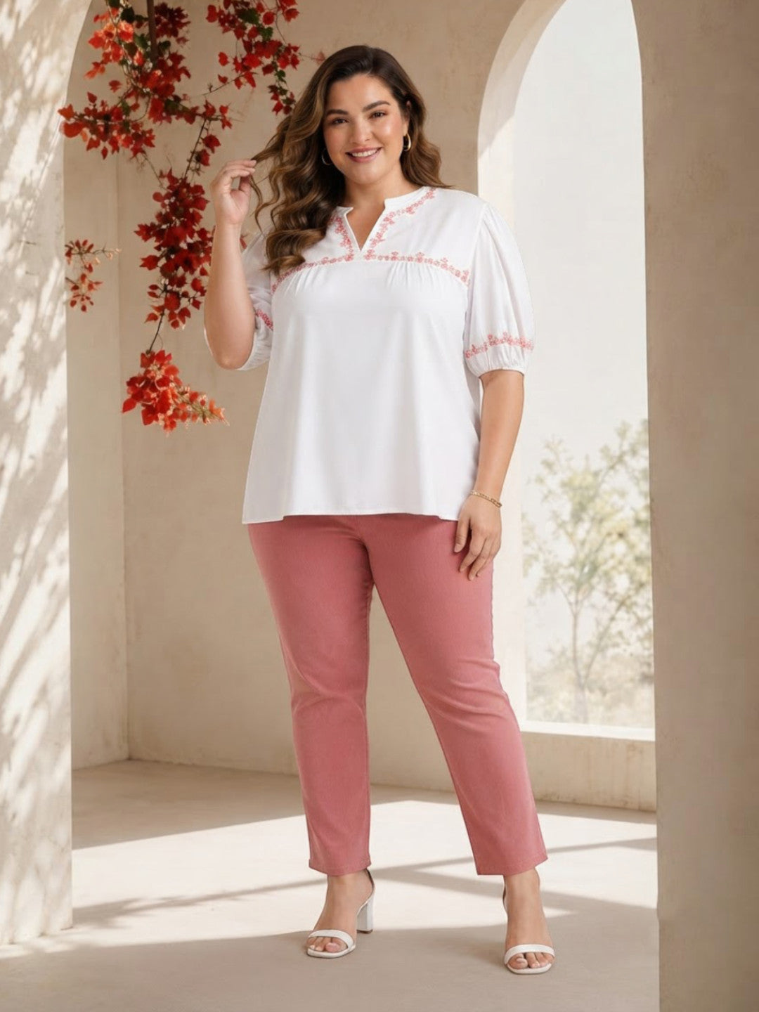 Plus Size White Top