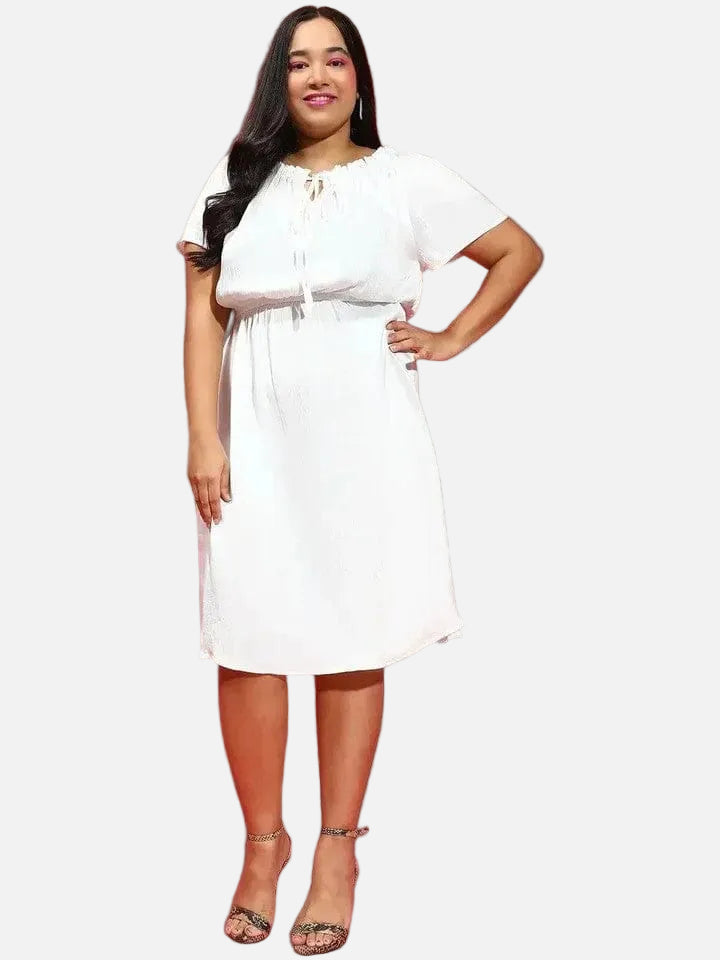 Plus Size White Dress