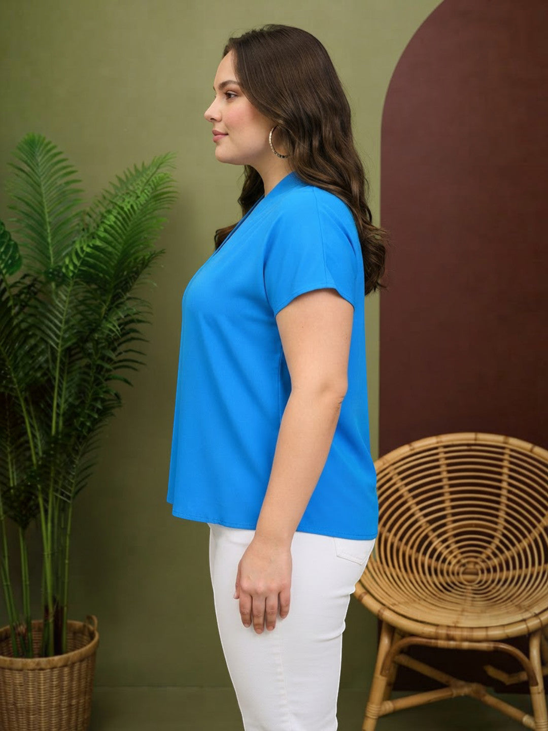 Plus Size Blue Top