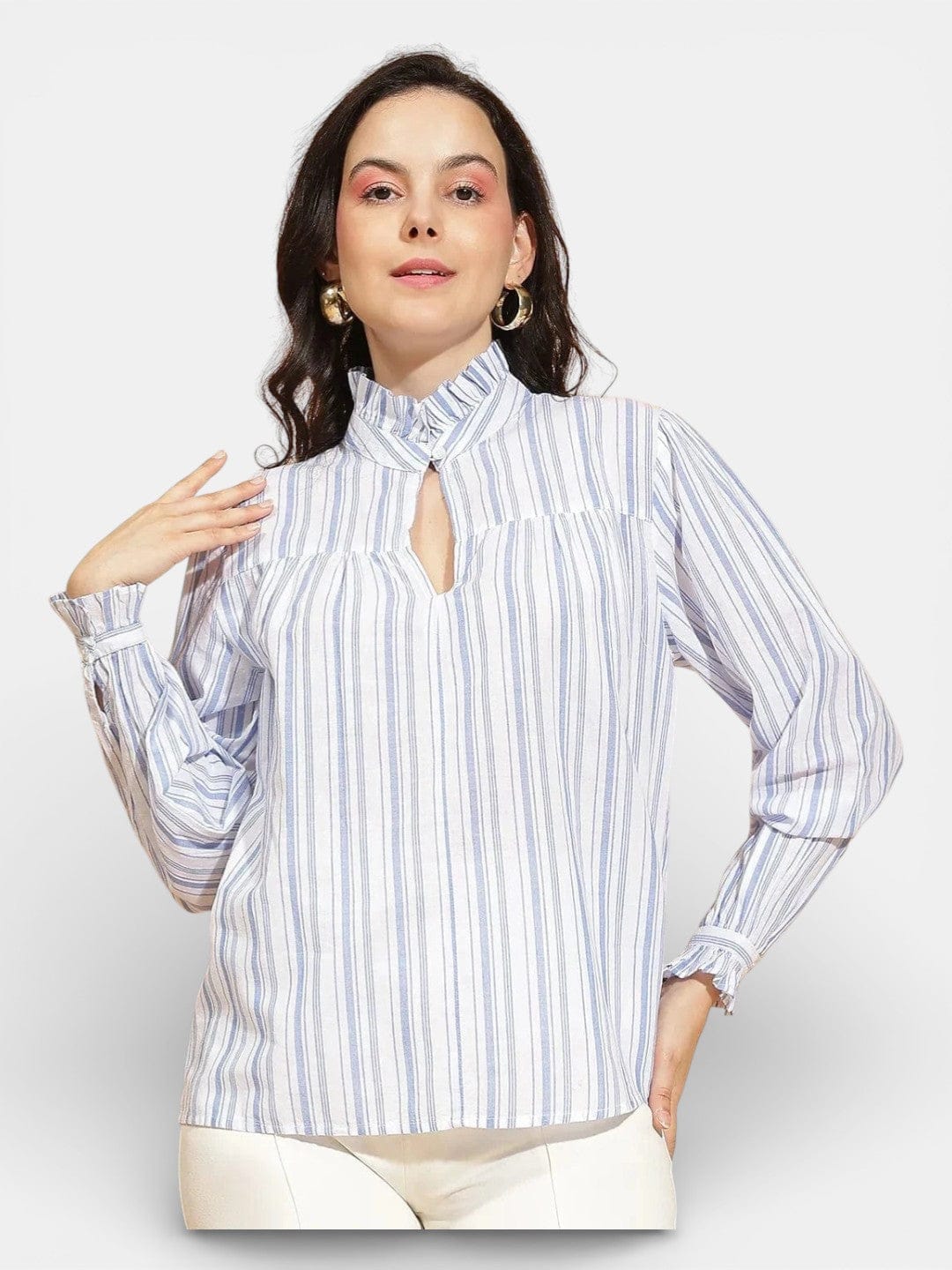 Blue Stripe Cotton Top