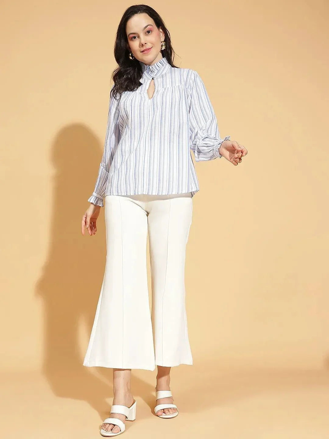 Blue Stripe Cotton Top