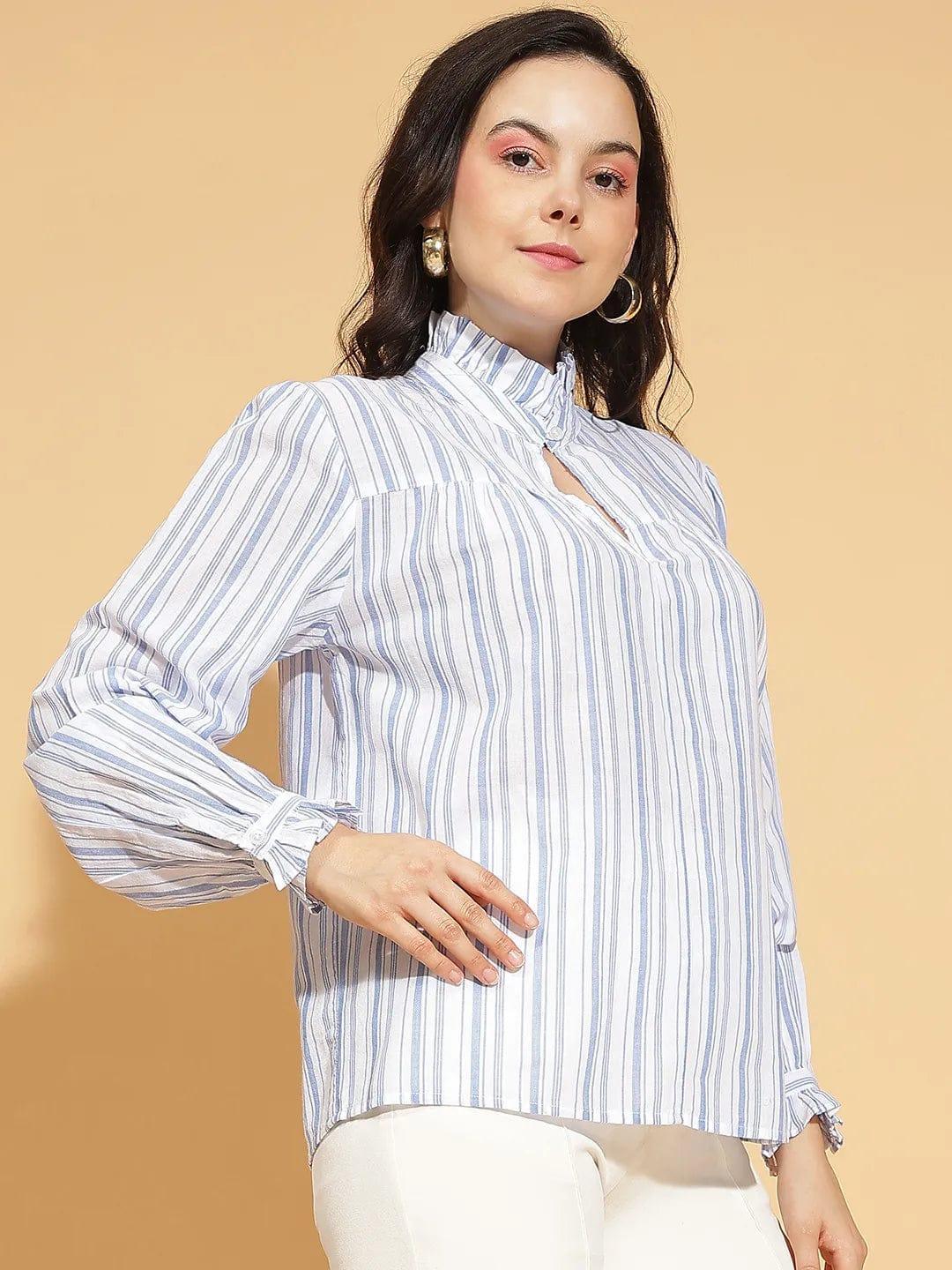 Blue Stripe Cotton Top