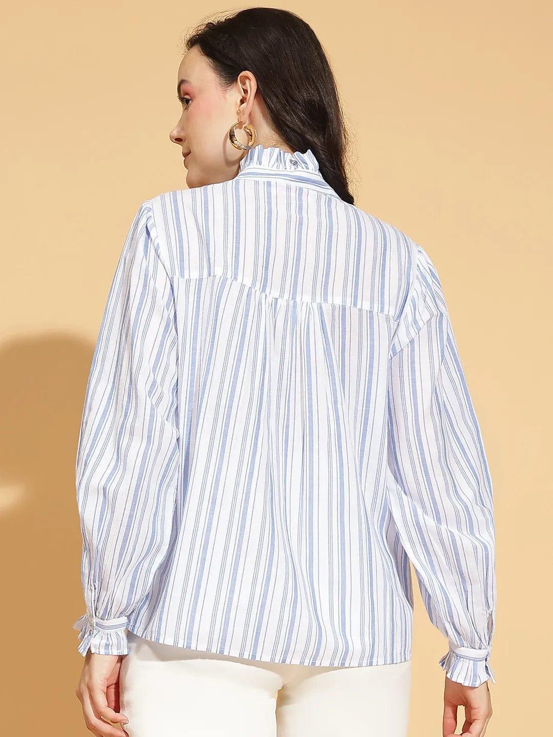 Blue Stripe Cotton Top