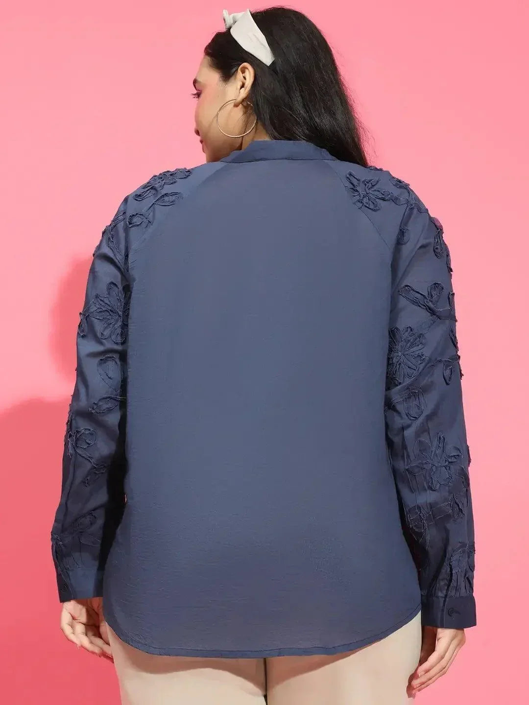 navy-blue-embroidered-plus-size-shirt