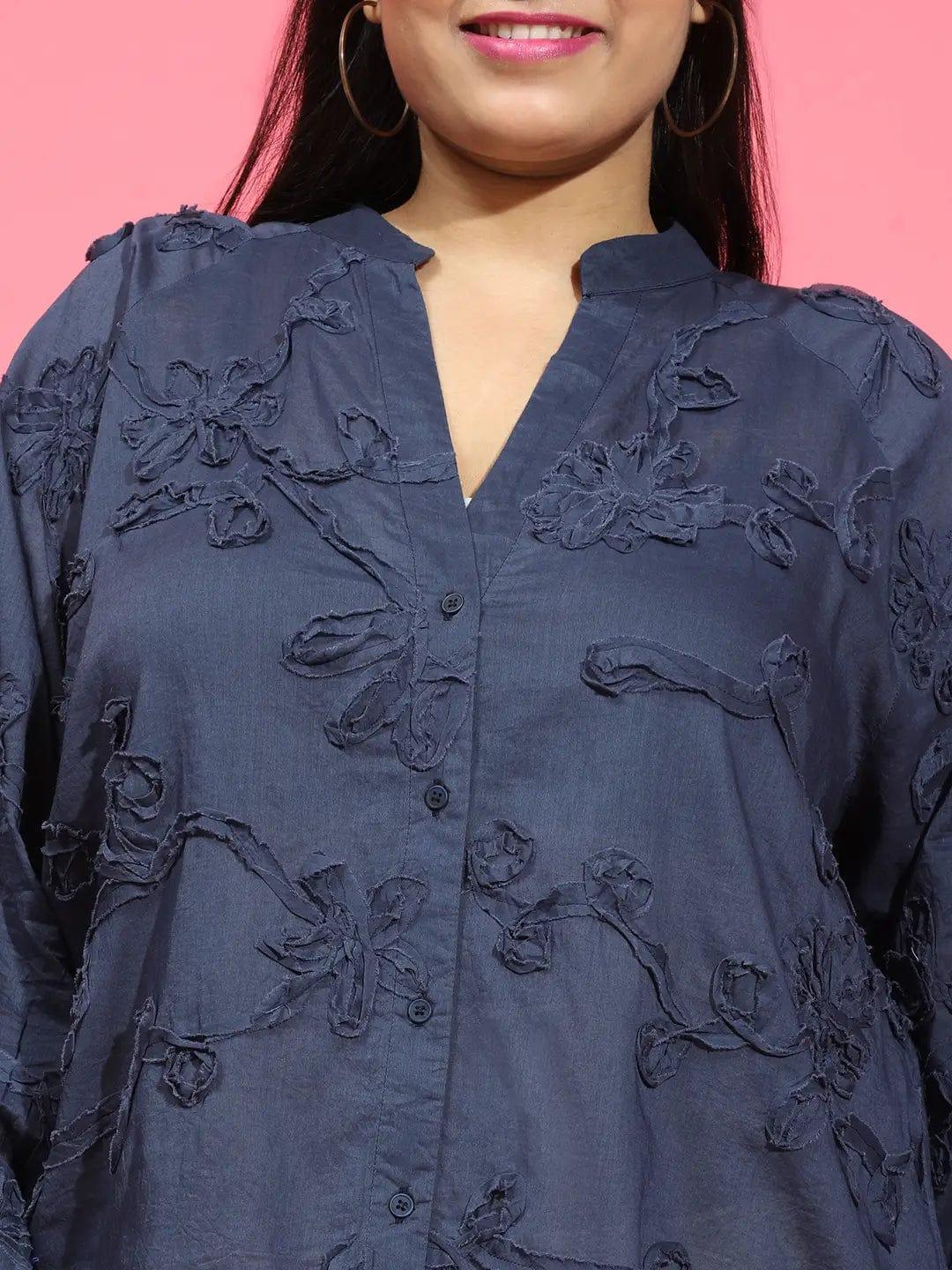 navy-blue-embroidered-plus-size-shirt