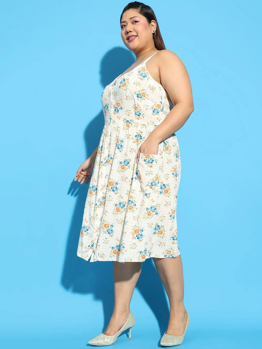 sunflare-white-floral-plus-size-dress