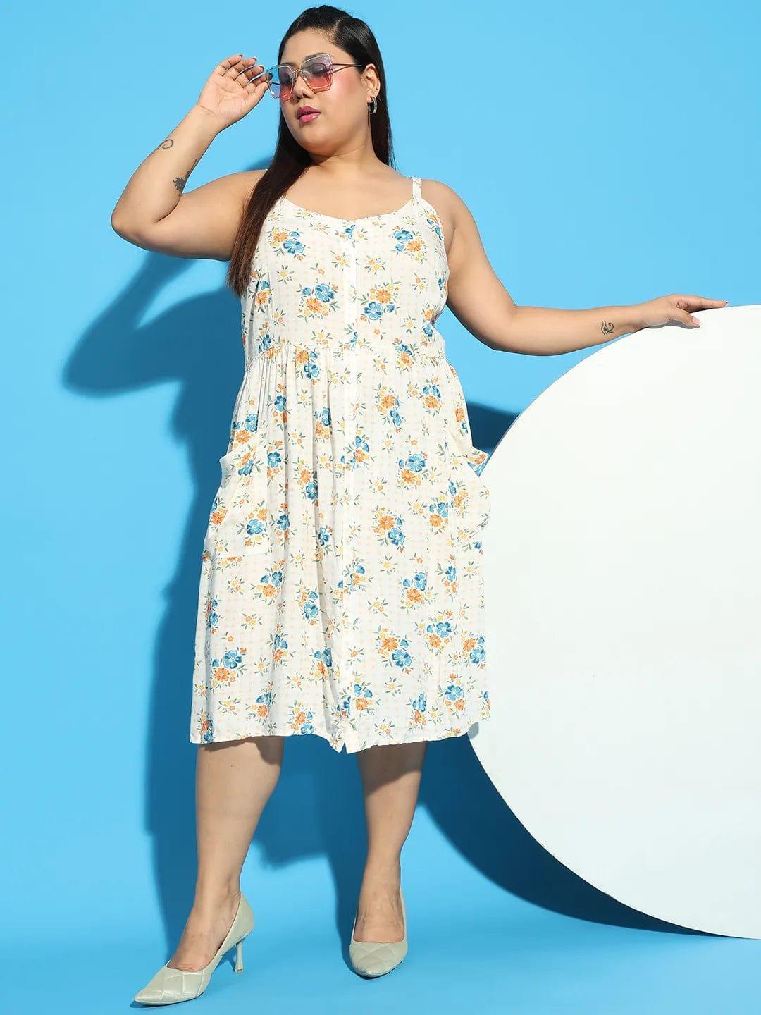sunflare-white-floral-plus-size-dress