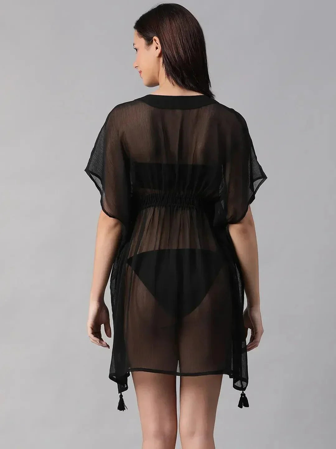 Black Beachwear Kaftan