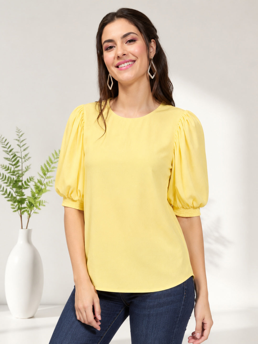 Women Yellow Top