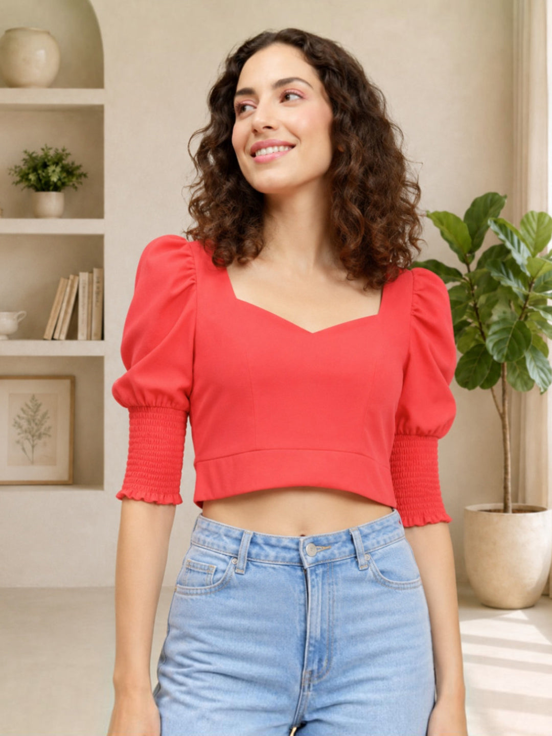 Red Crop Top
