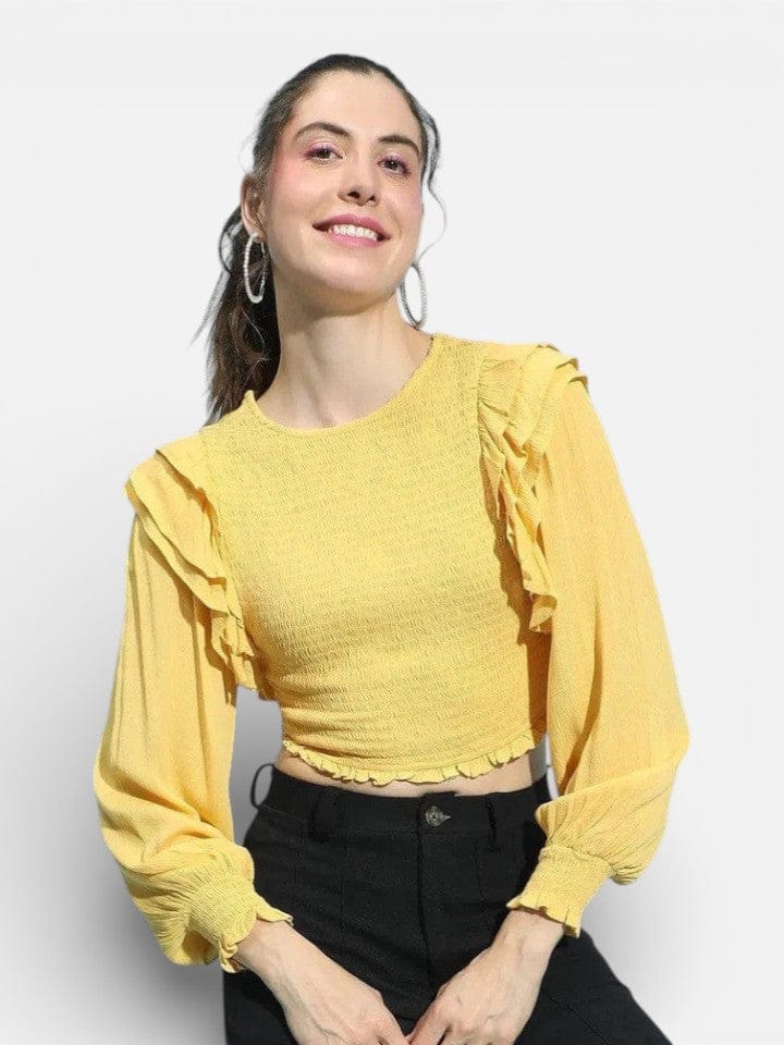 Yellow Crop Top