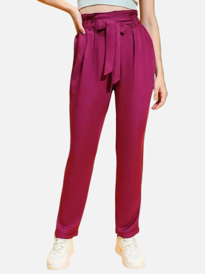 Maroon Viscose Trouser
