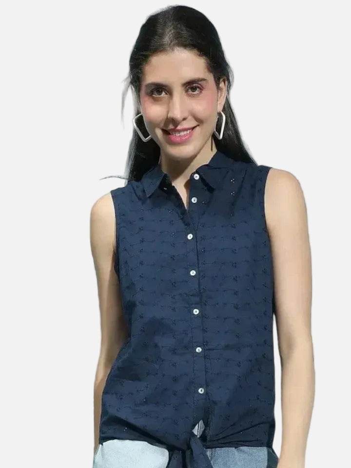 Green Tropical Print Nightwear Shirt