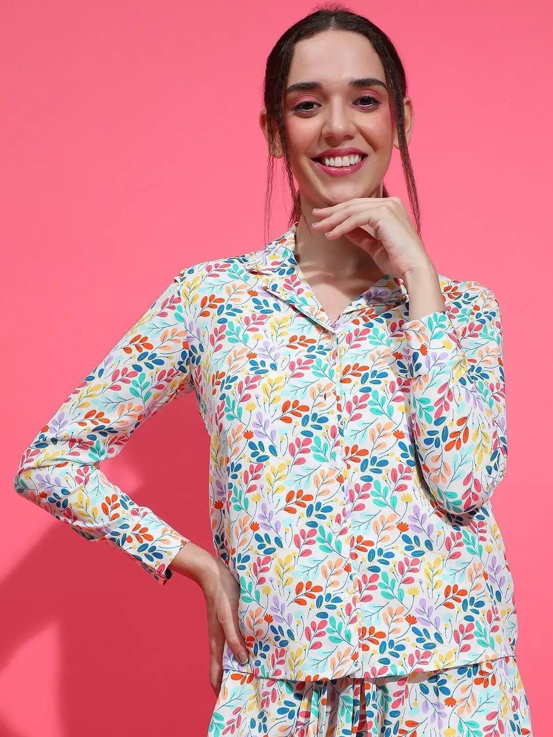 Blue Schiffli Tie-Knotted Sleeveless Cotton Relaxed Shirt for Women - oxolloxo