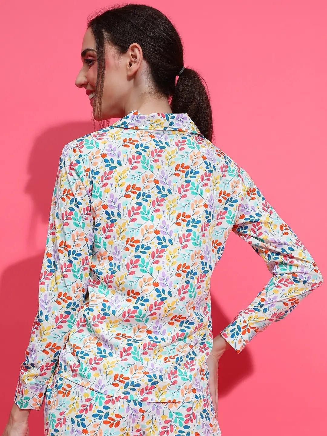 Blue Schiffli Tie-Knotted Sleeveless Cotton Relaxed Shirt for Women - oxolloxo