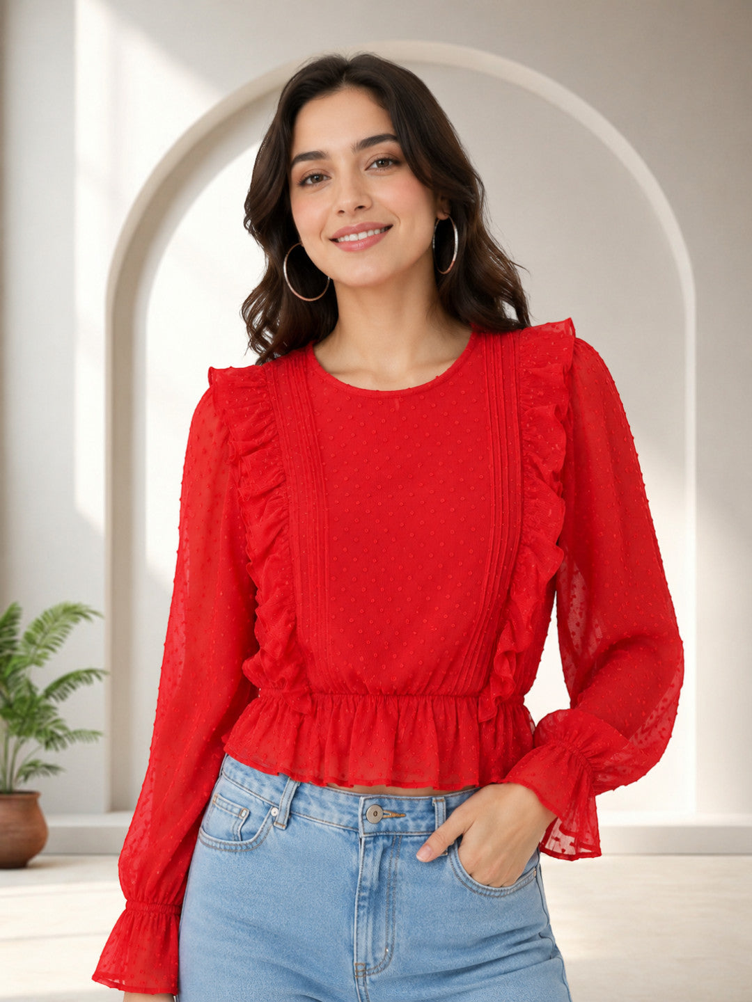 Women Red Top