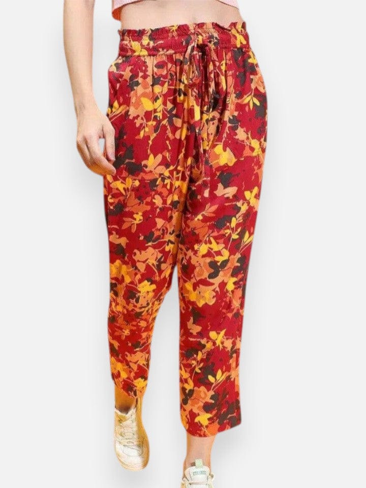 Multicolor Floral Print Trouser