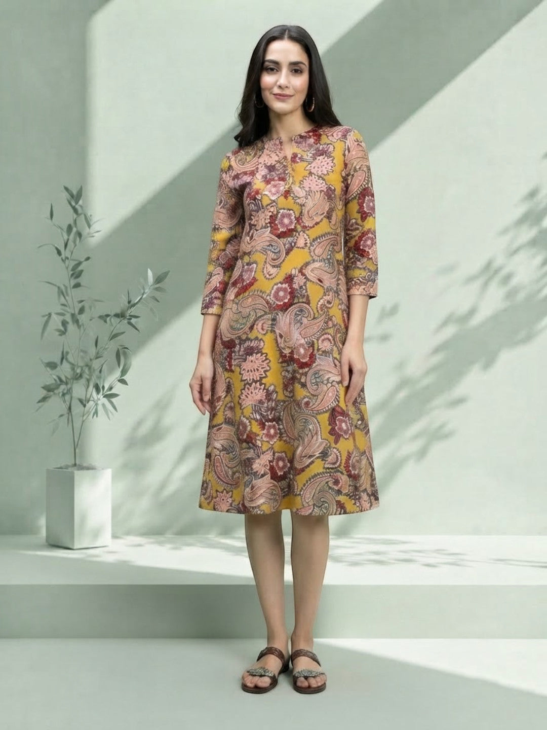 Multicolor Printed Dress