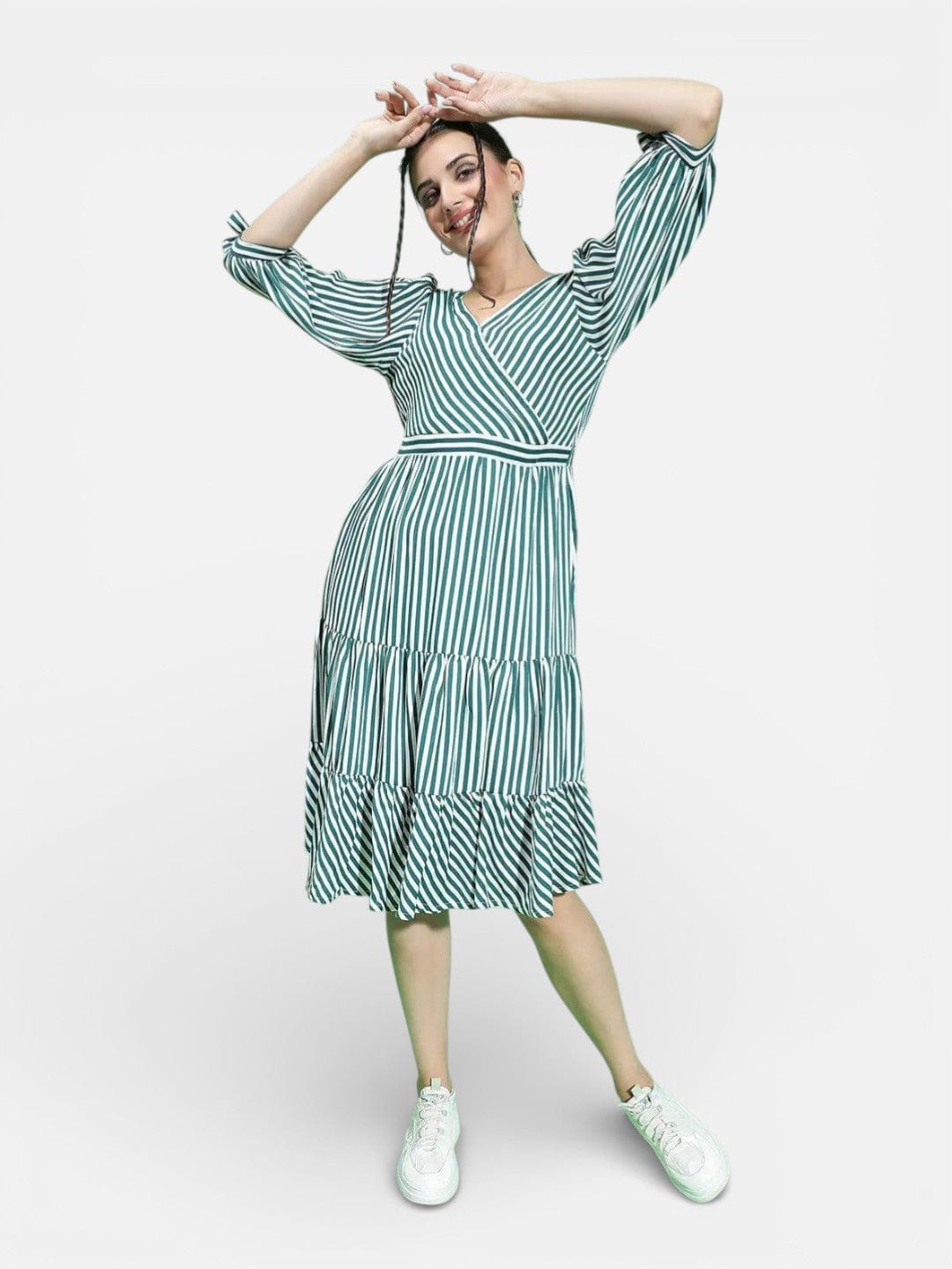 Green Stripe Dress