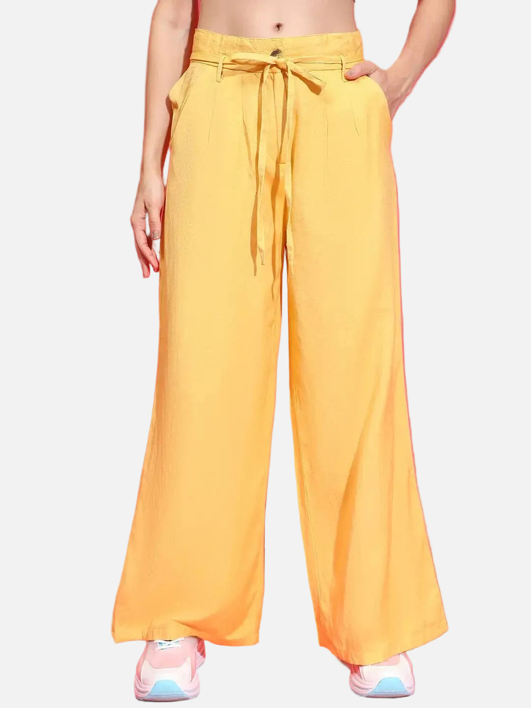 Yellow Cotton Trouser