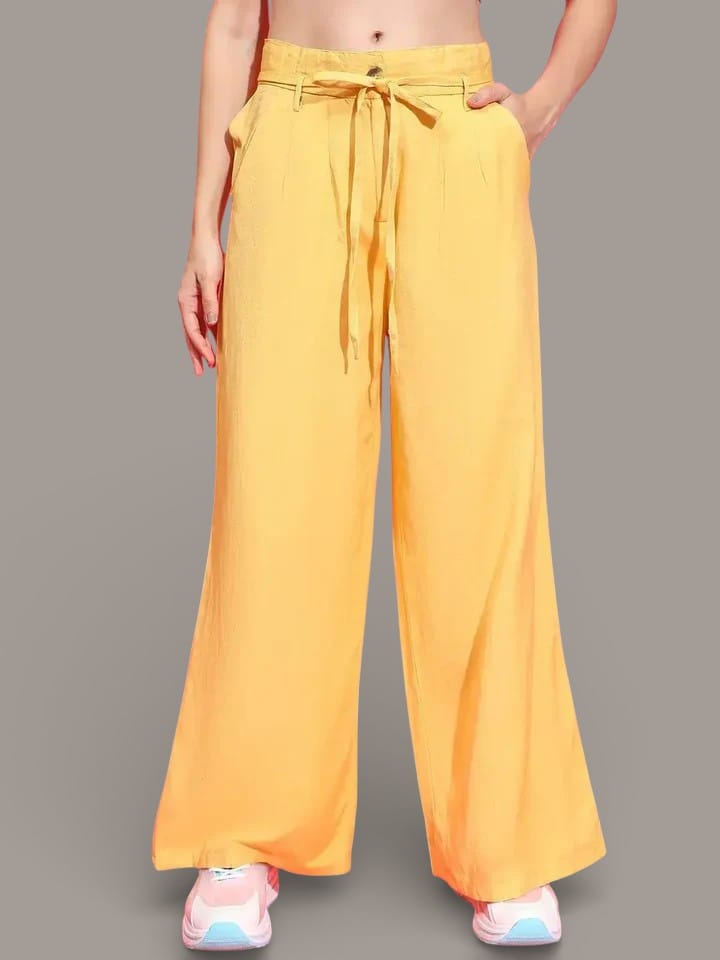 Yellow Cotton Trouser