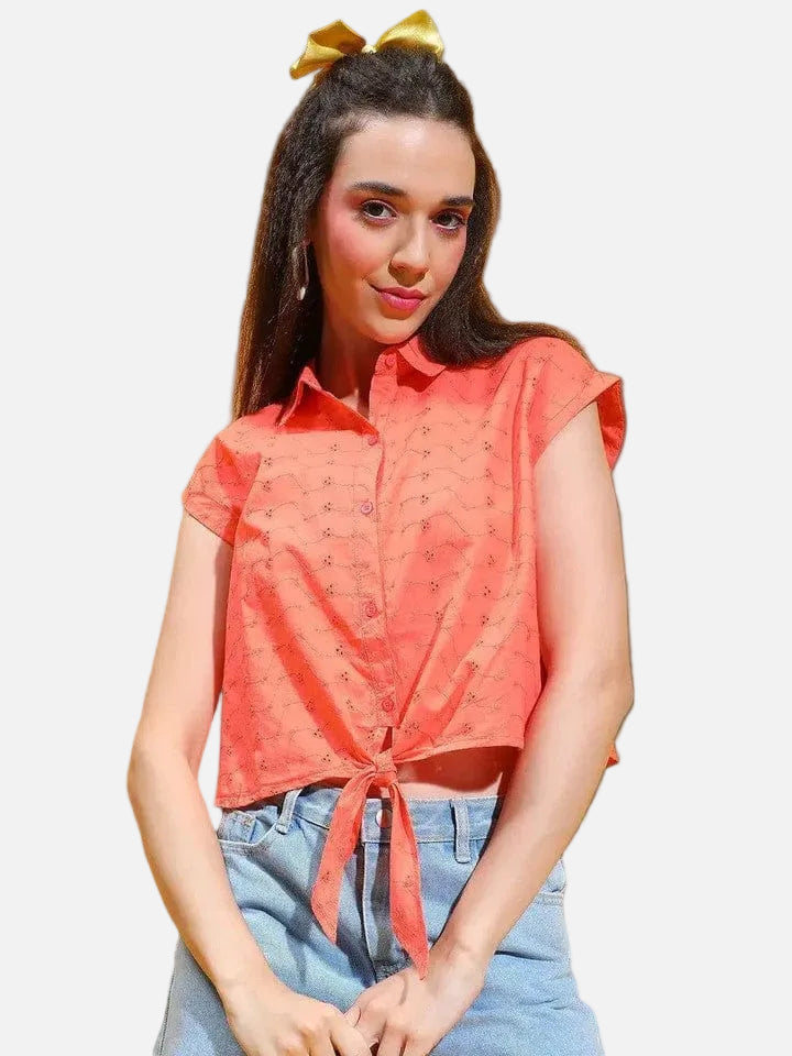 Orange Cotton Shirt