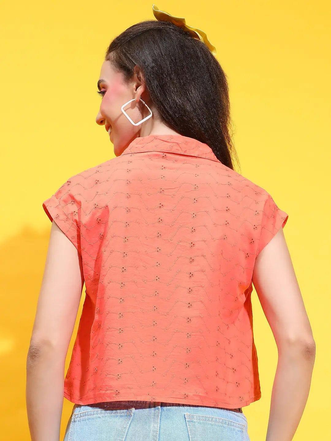 Orange Cotton Shirt
