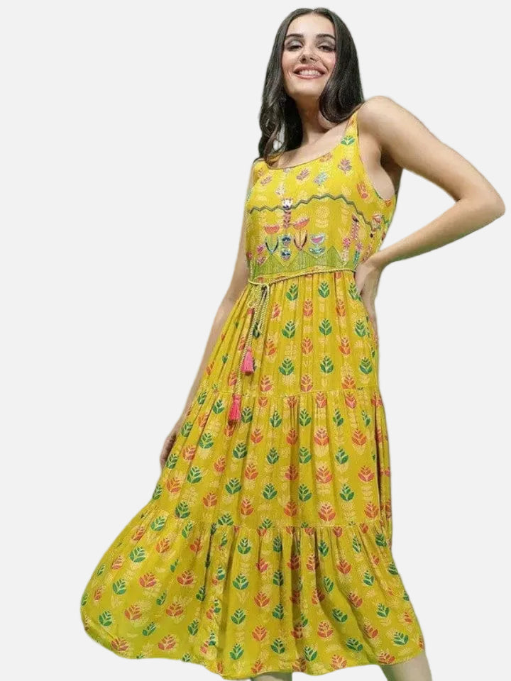 Multicolor Floral Print Dress