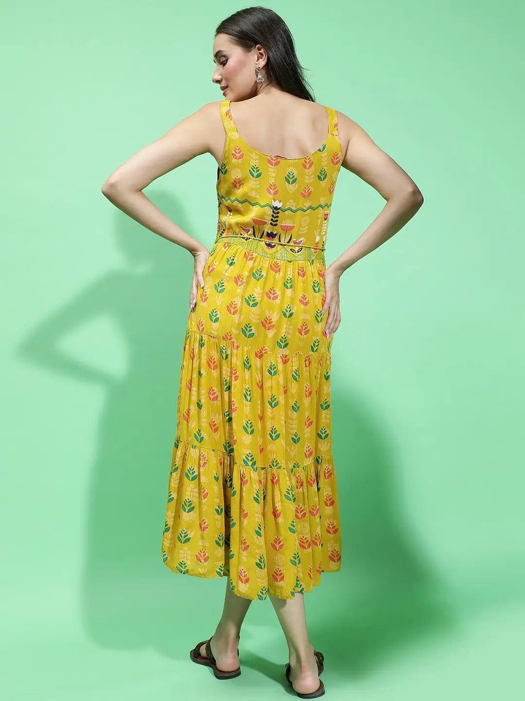 Multicolor Floral Print Dress