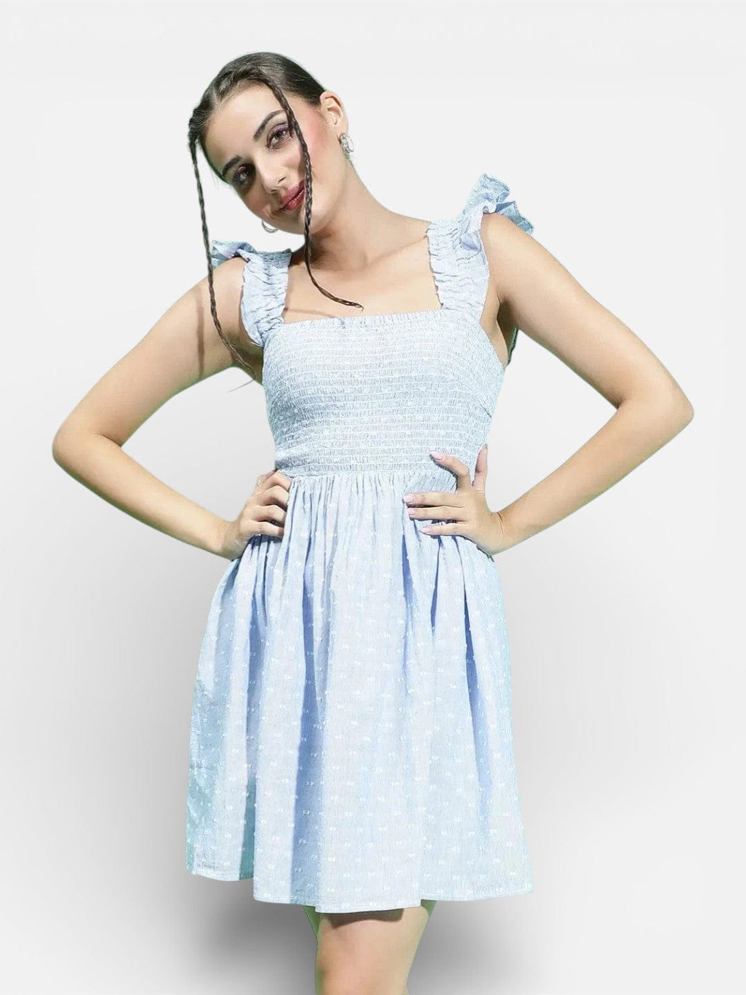 Blue Stripe Cotton Dress