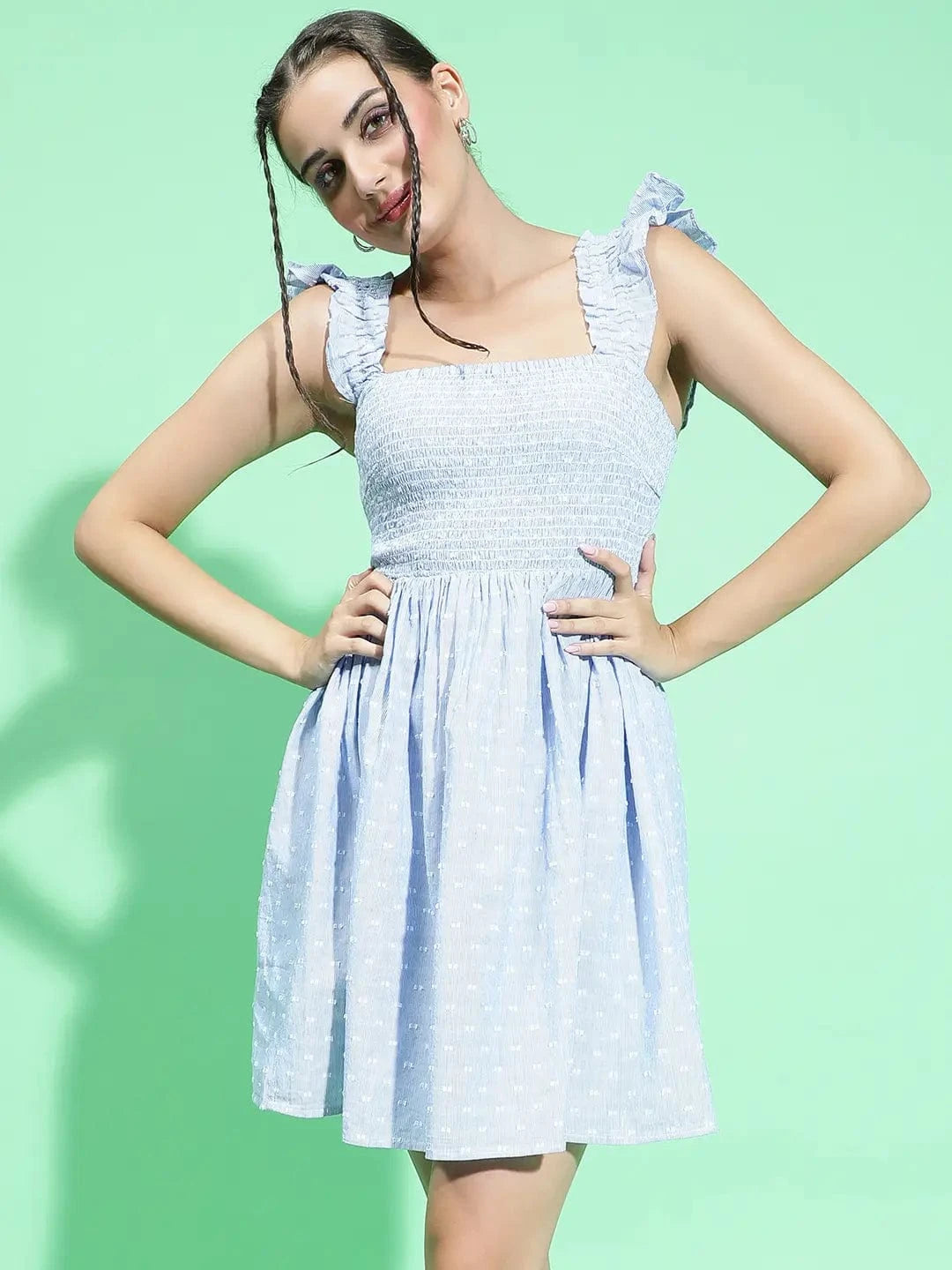 Blue Stripe Cotton Dress