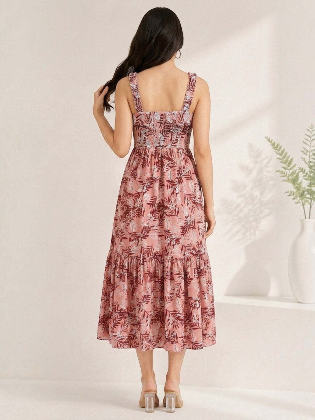 multicolor floral print dress