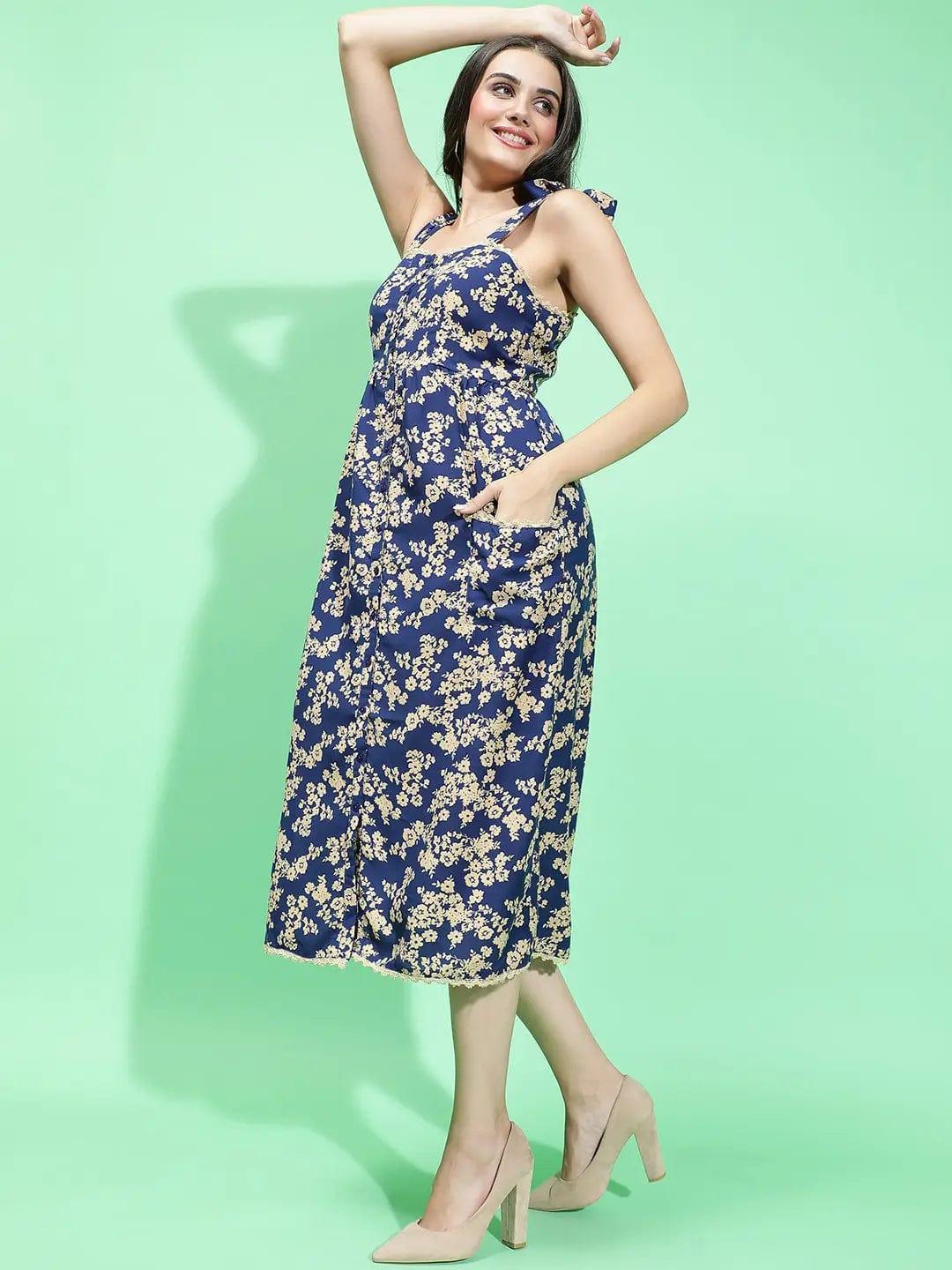 Blue Floral Dress