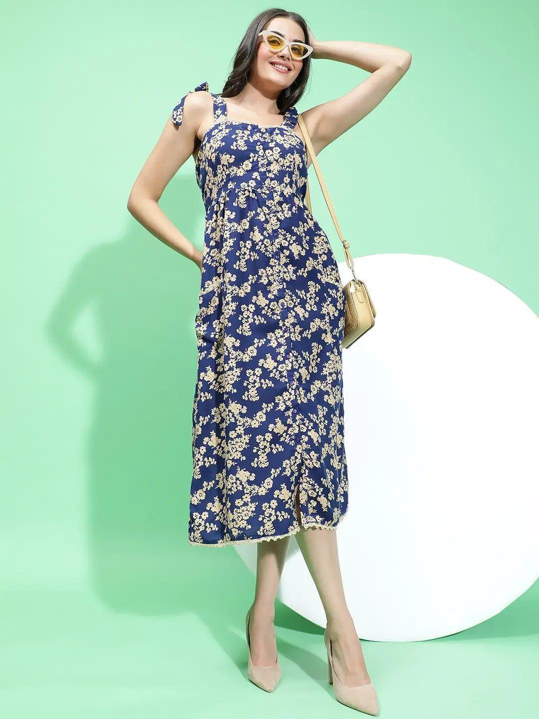 Blue Floral Dress