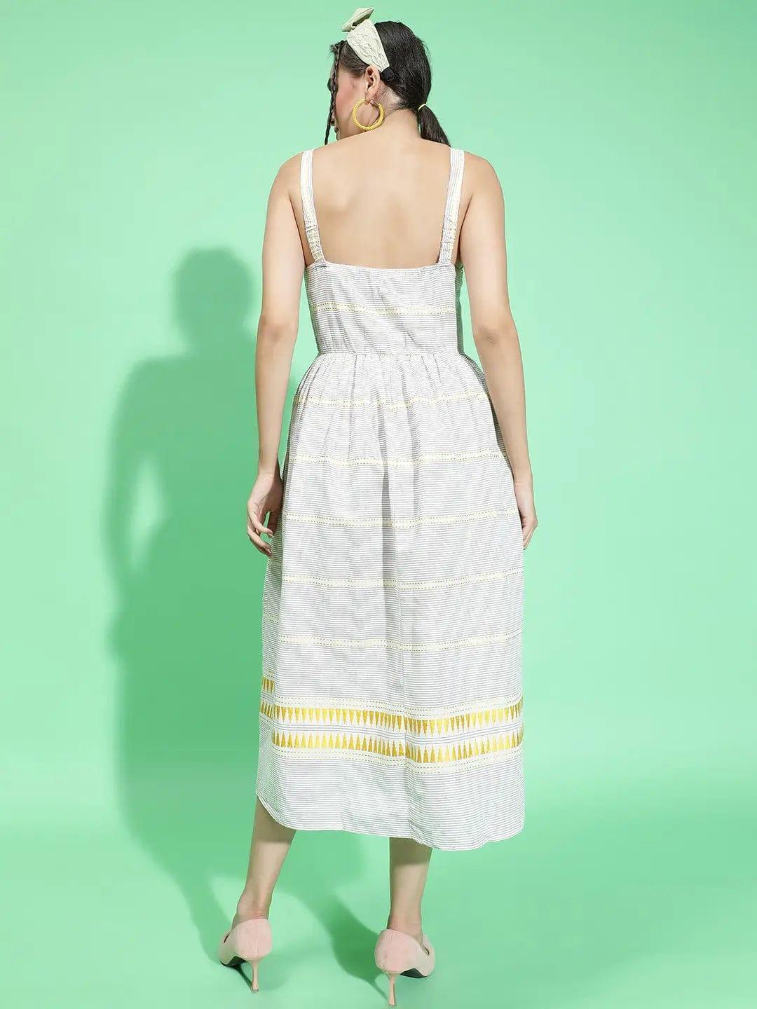 Inspiring Grey Printed Elasticated Sleeveless Long Women Dress - oxolloxo