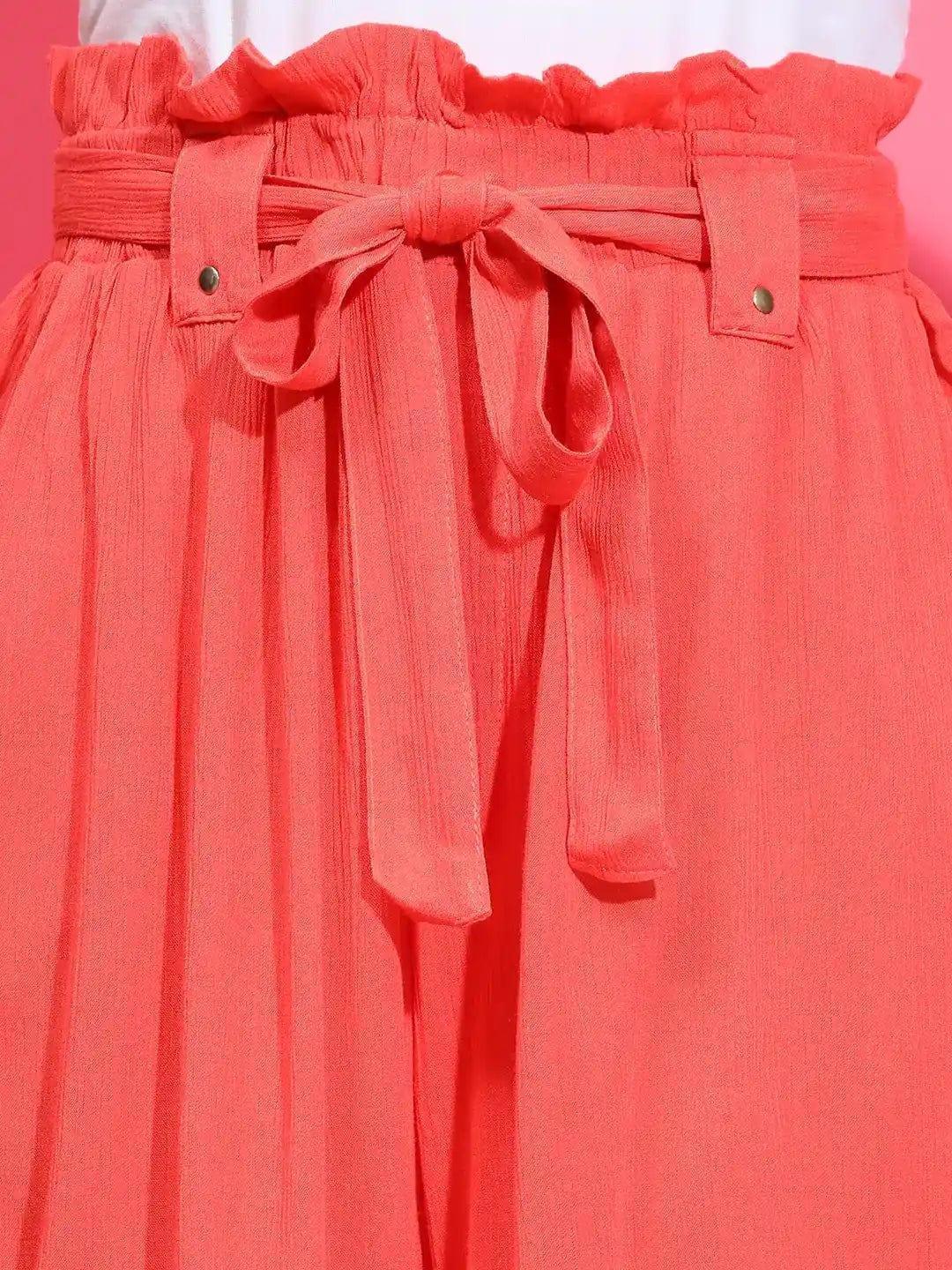 Power Red Elasticated With Tie Knot Nightwear Plush Shorts For Style   oxolloxo