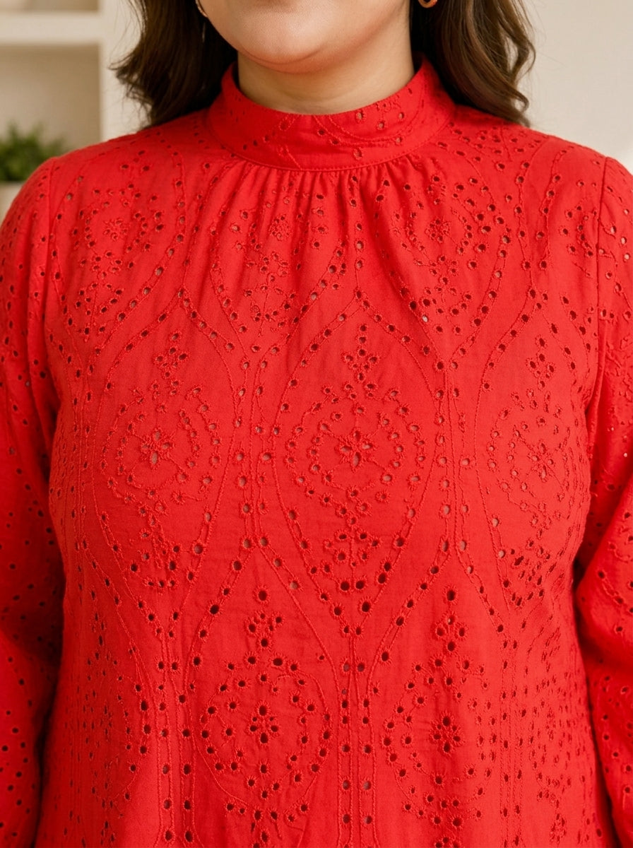plus size red dress