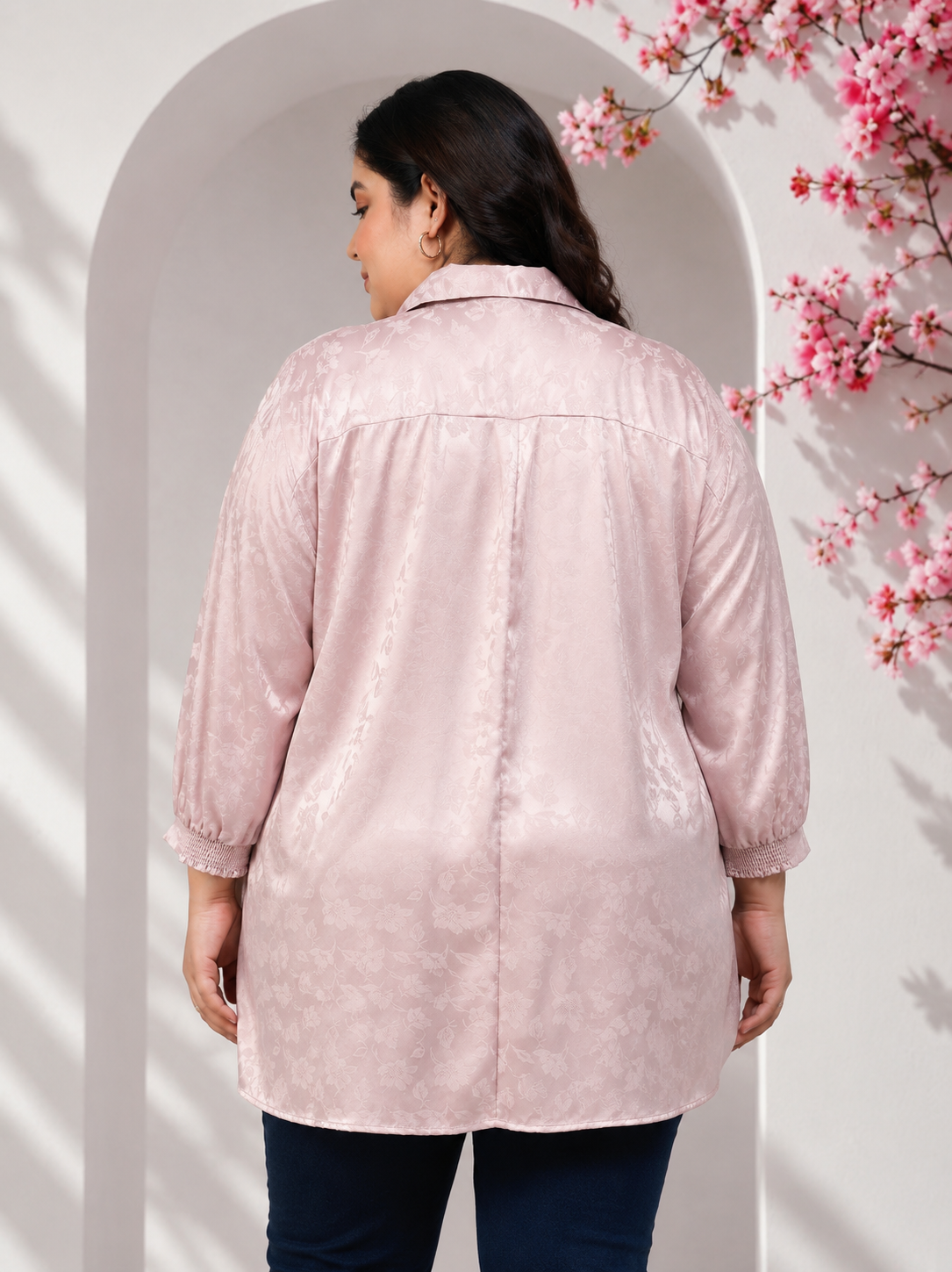 Plus Size Lilac Floral Print Shirt