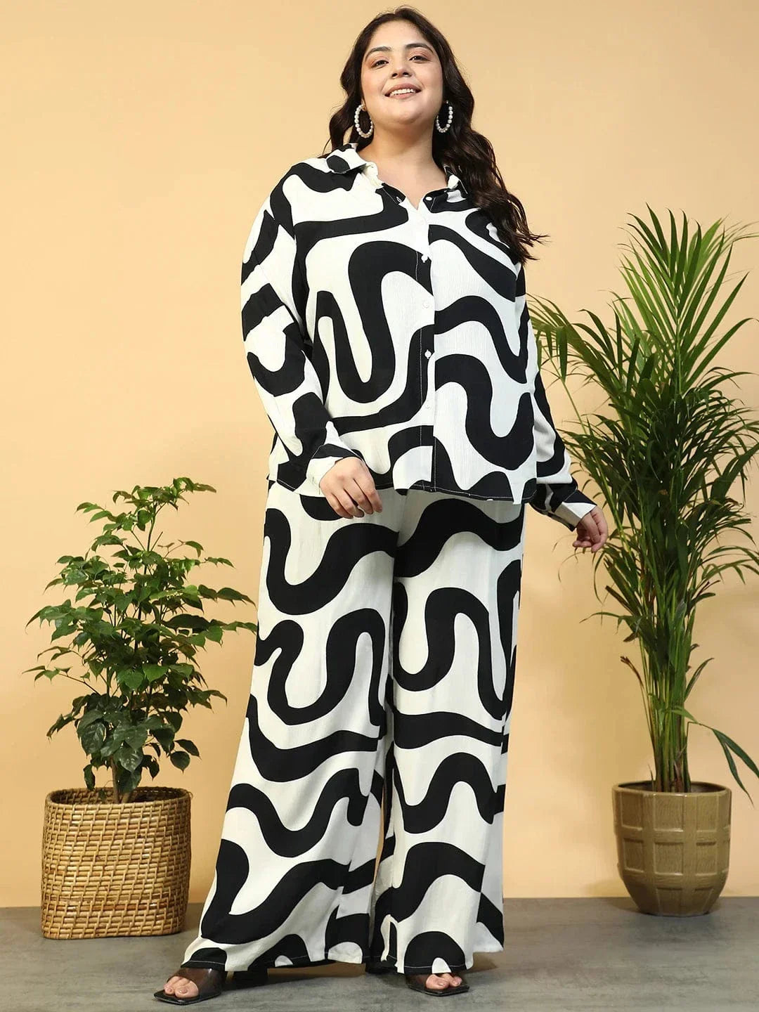 untamed-white-printed-collared-shirt-with-flared-pants-plus-size-women-co-ord-set