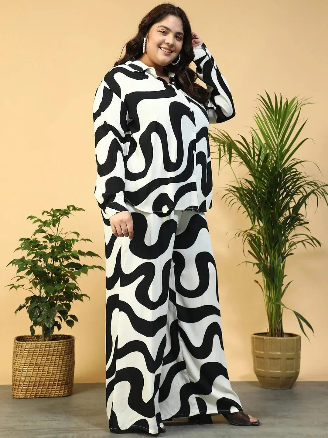 untamed-white-printed-collared-shirt-with-flared-pants-plus-size-women-co-ord-set