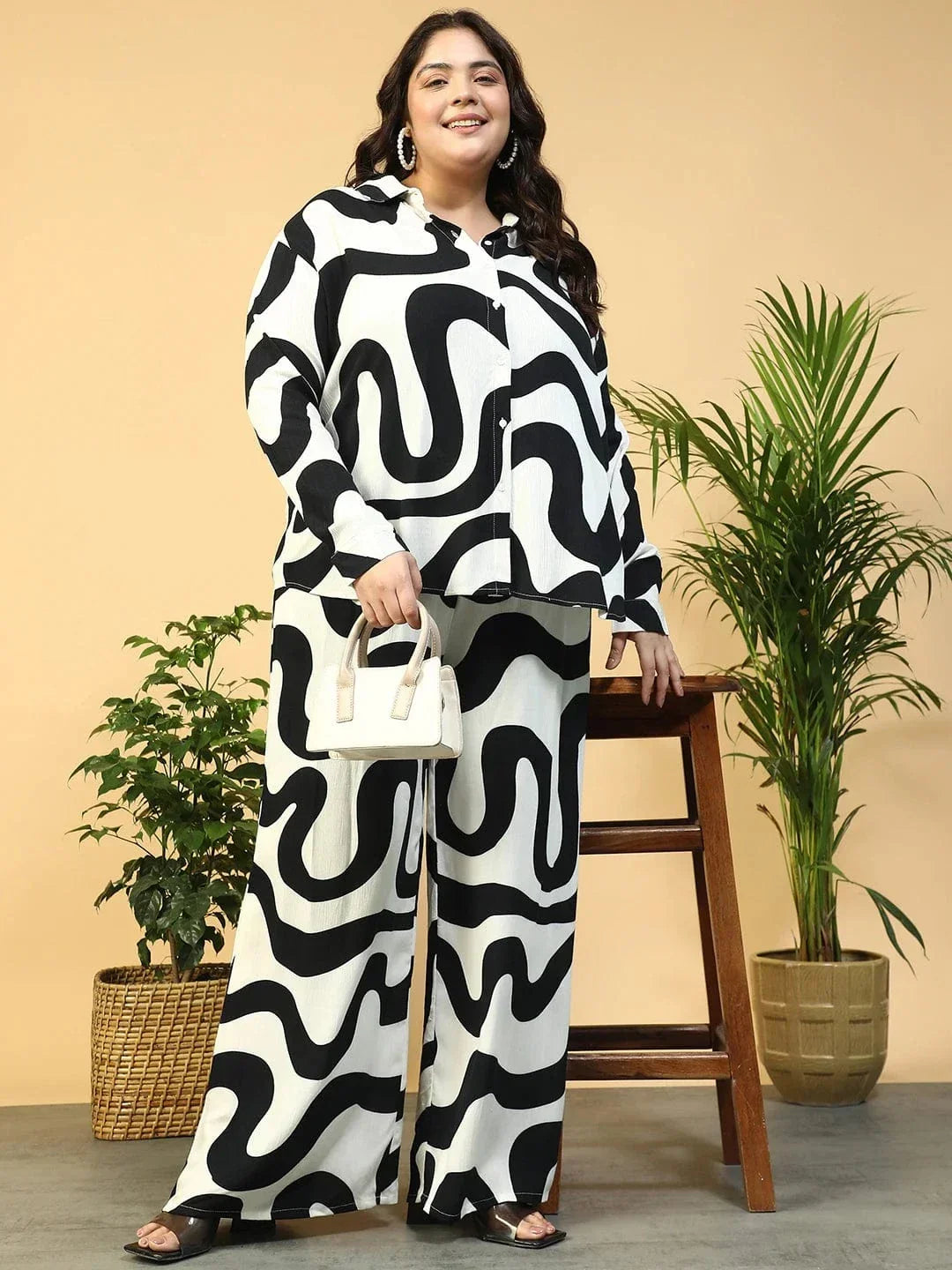 untamed-white-printed-collared-shirt-with-flared-pants-plus-size-women-co-ord-set