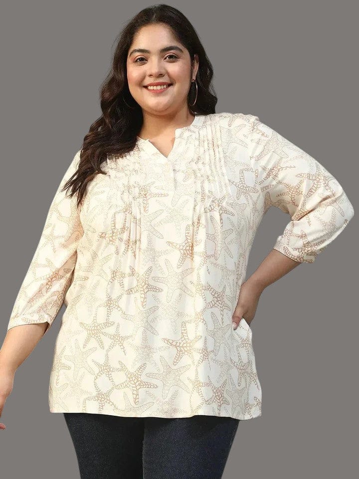 plus-size-women-top-beige-floral