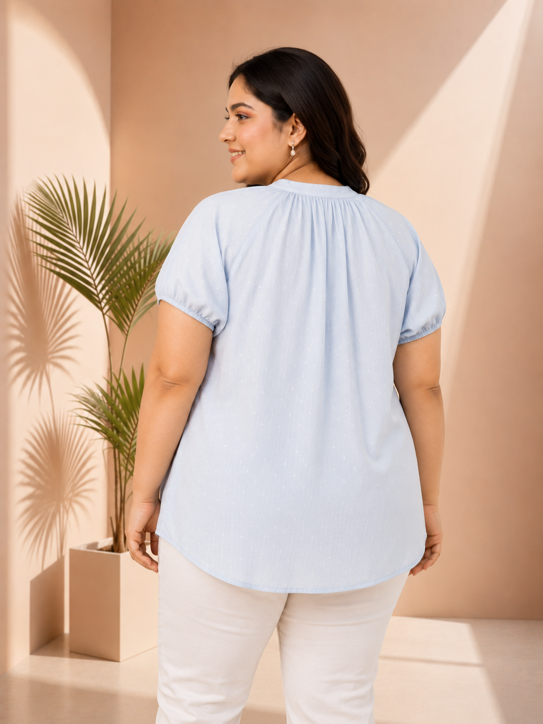 Plus Size Blue Shirt