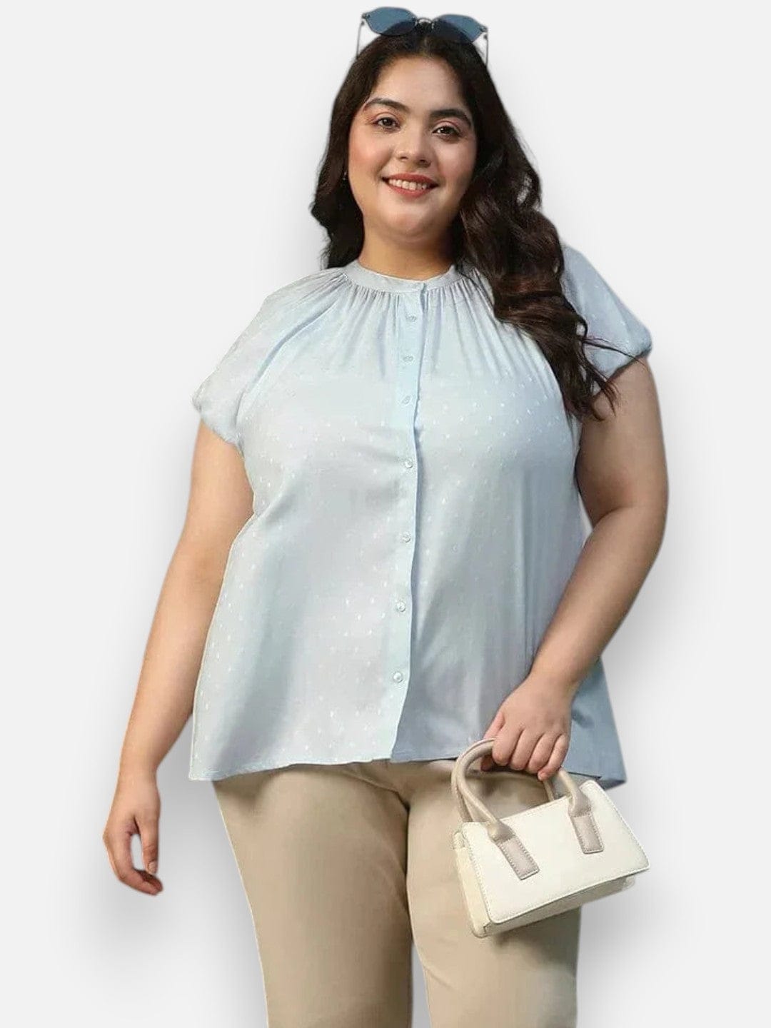 Plus Size Blue Shirt