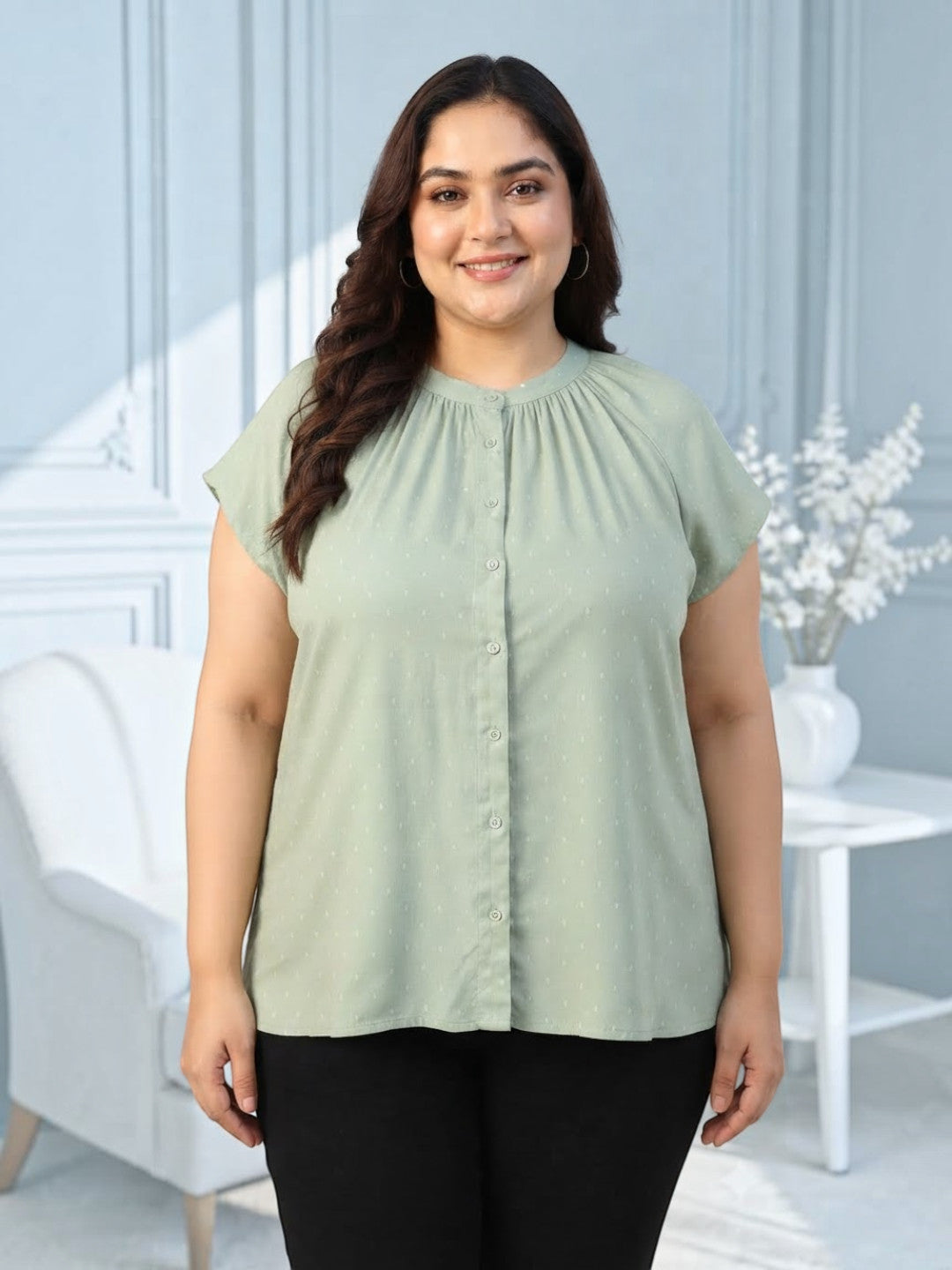 Plus Size Green Shirt
