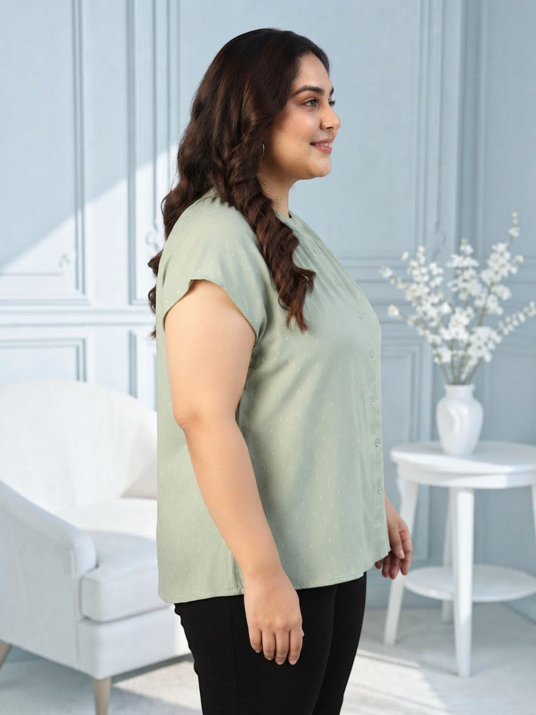 Plus Size Green Shirt