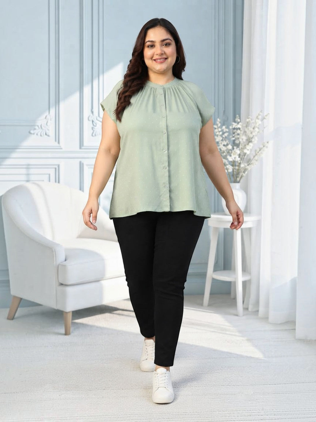 Plus Size Green Shirt