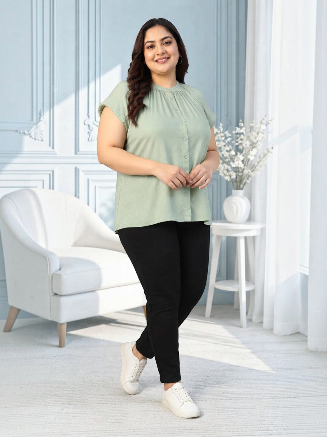 Plus Size Green Shirt