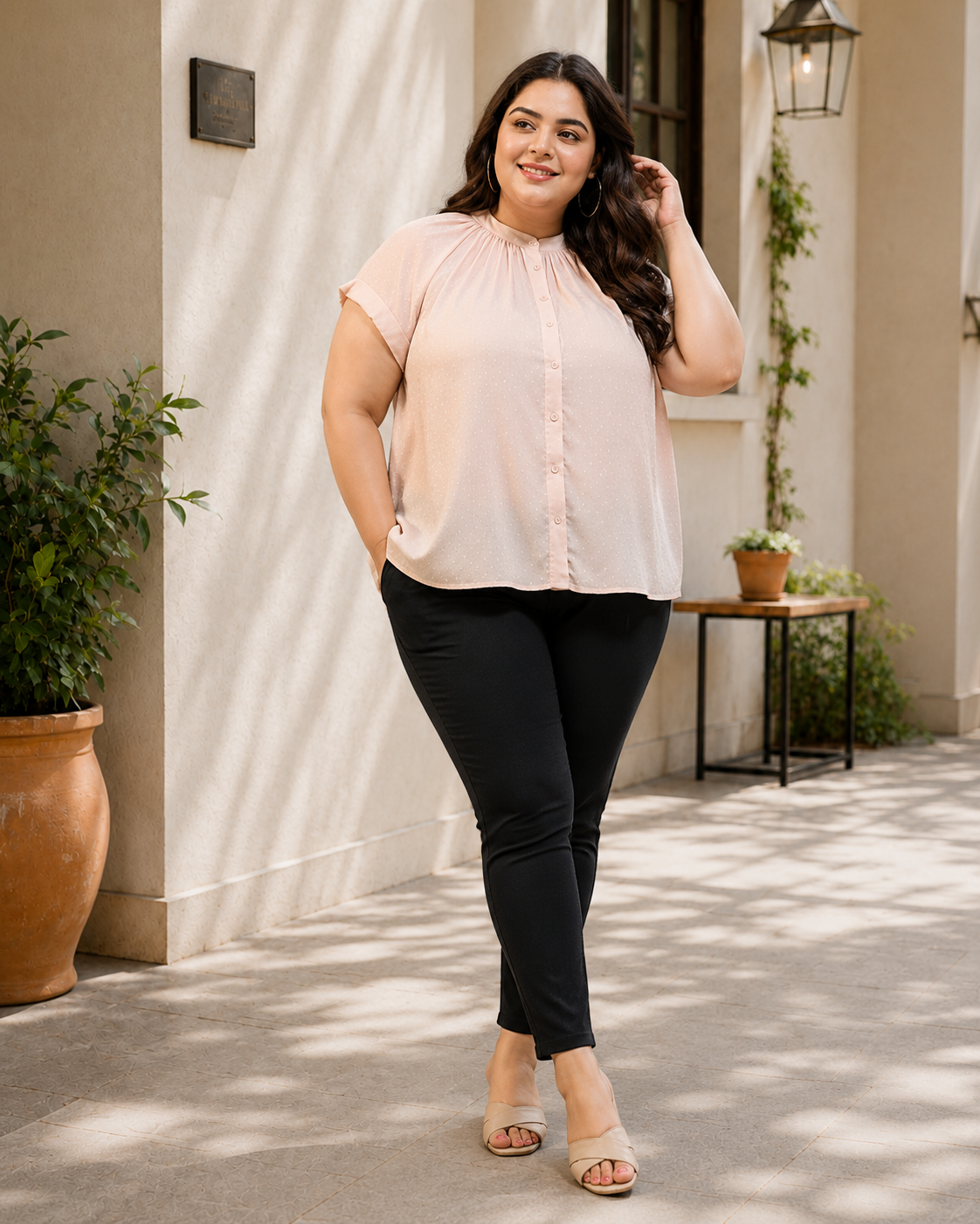 Plus Size Peach Shirt
